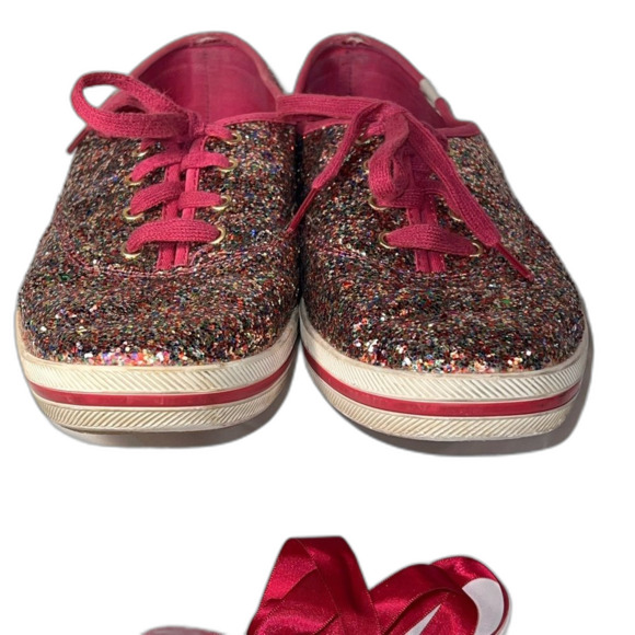 Kate Spade and Keds collaborated  glitter tennis shoes size 11 pink - Picture 4 of 11